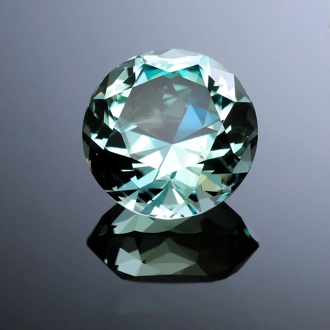 Australian O'Briens Creek Natural Green Topaz - Supernova Round - 19.85ct