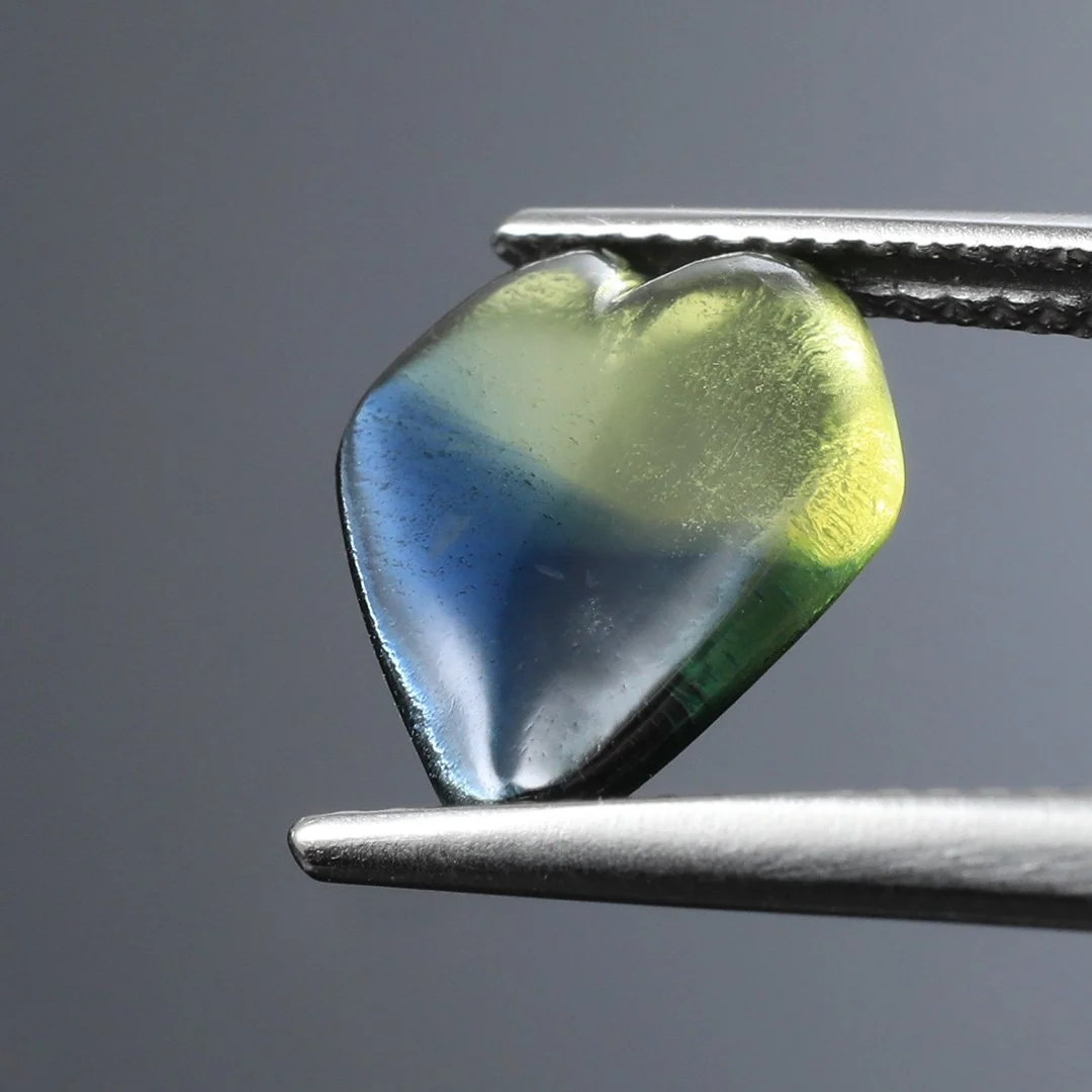 Australian Parti Sapphire - Skin Polish - Heart - 2.78ct