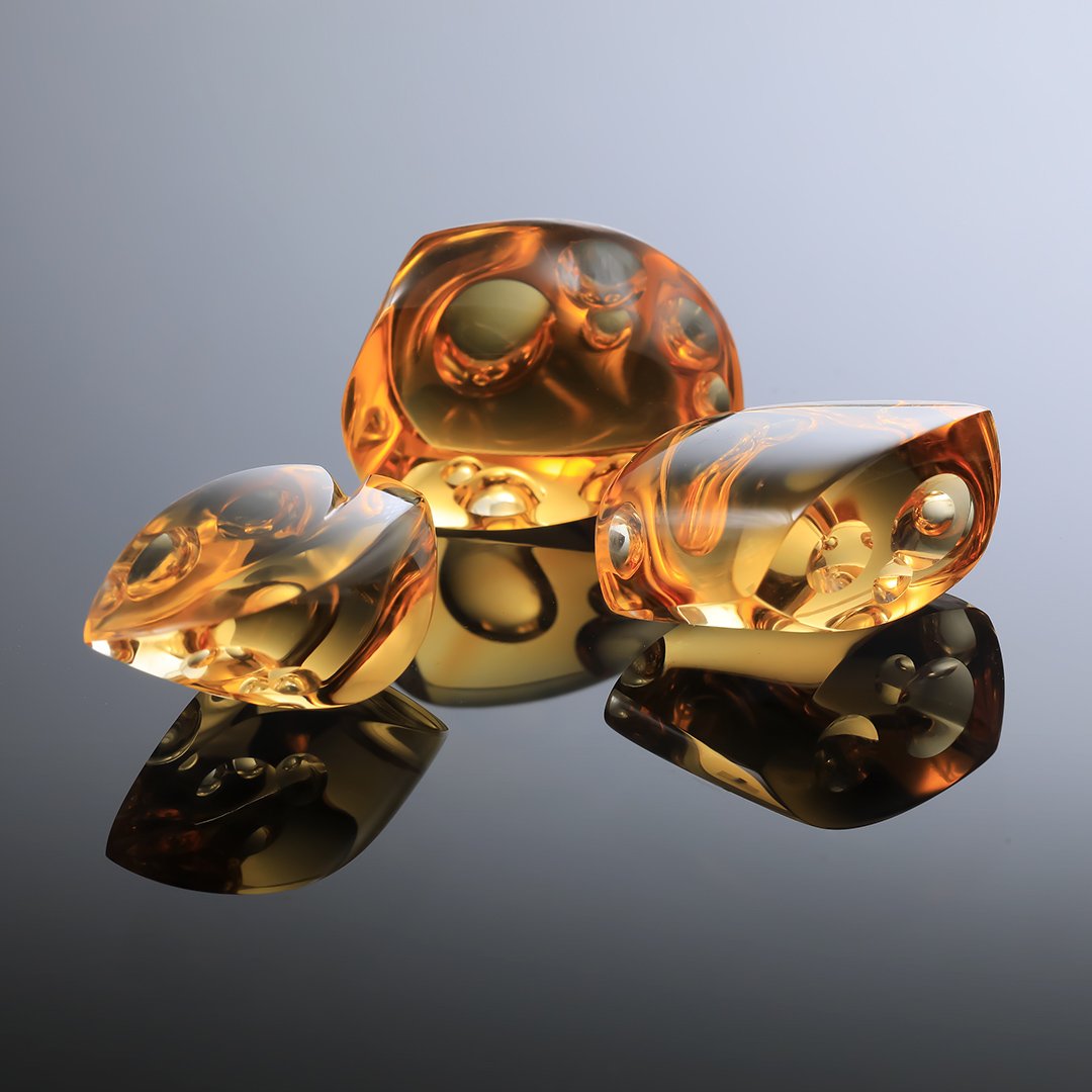 Citrine - Innerscape Ember - 23.43ct - Gem Carving by Doug Menadue, Sydney Australia