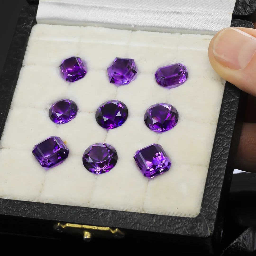 Australian Binbee Amethysts - Set of Nine - 54.1tcw