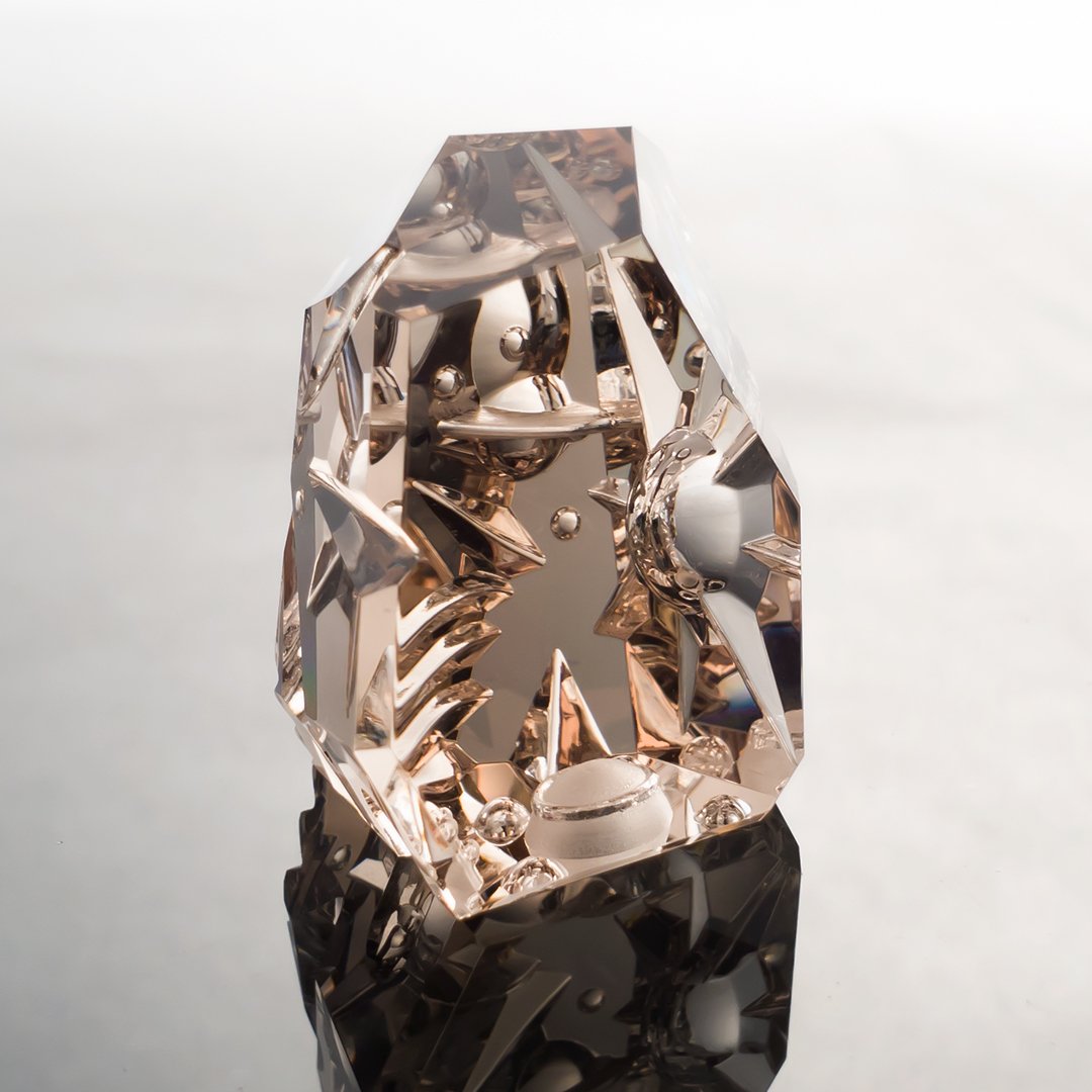 Gem Carving - Morganite - Psychonaut X - Well of Many Worlds - 90.52ct