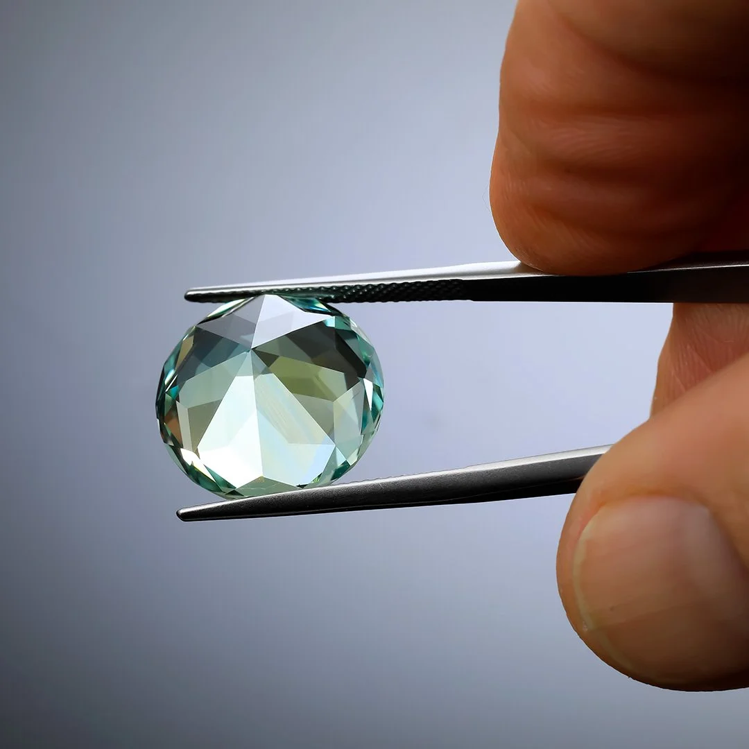 Australian O'Briens Creek Natural Green Topaz - Supernova Round - 19.85ct