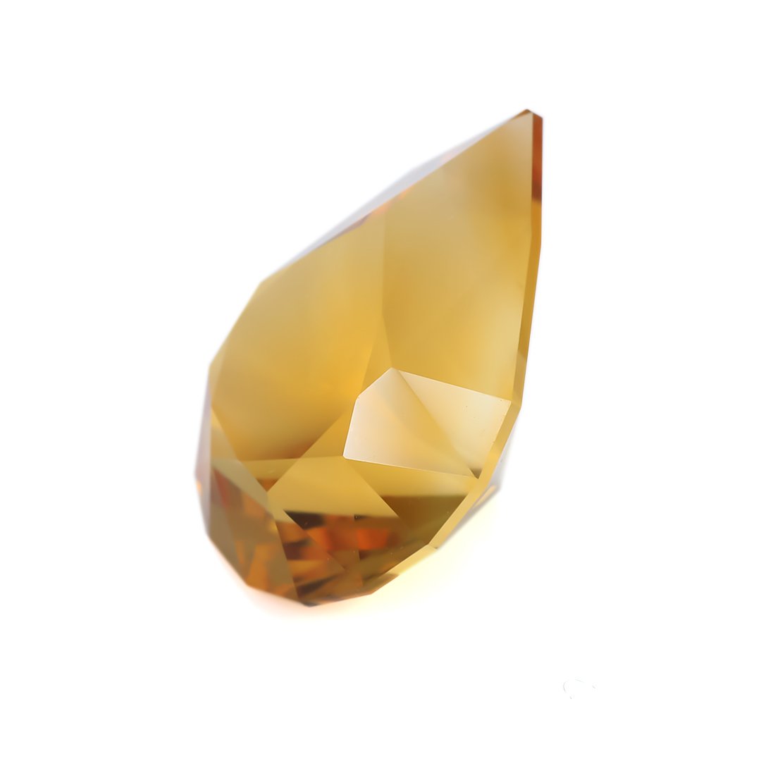 Precision Gem - Citrine - Brilliant Pear - 4.84ct by Doug Menadue