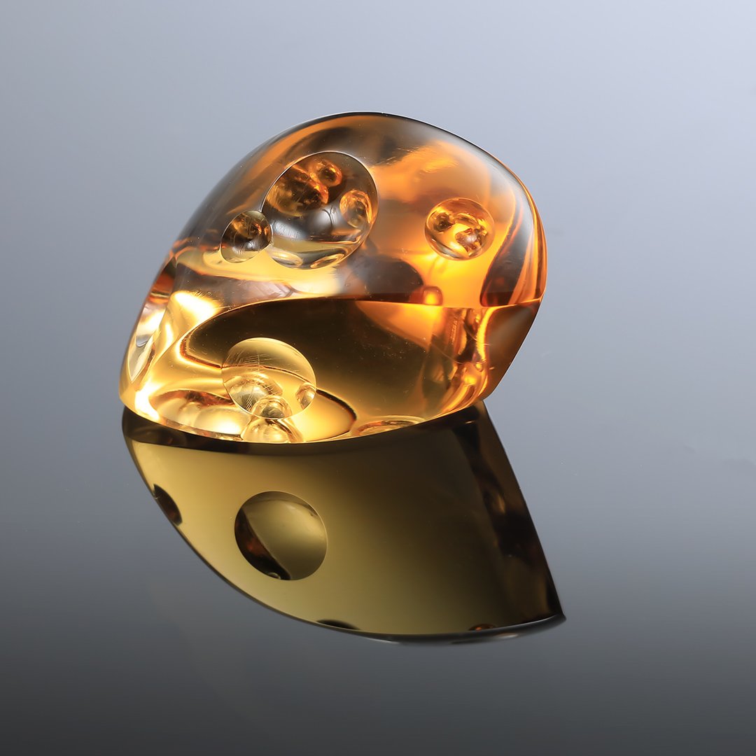 Citrine - Innerscape Ember - 30.52ct - Gem Carving by Doug Menadue, Sydney Australia