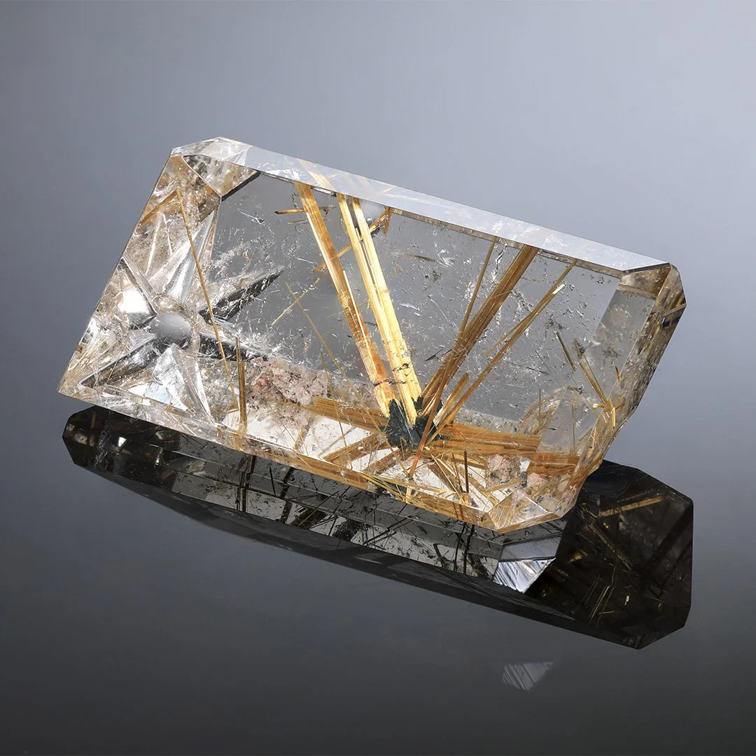 Brazilian Golden Rutilated Quartz - Carved Fantasy Cut - 115.45ct