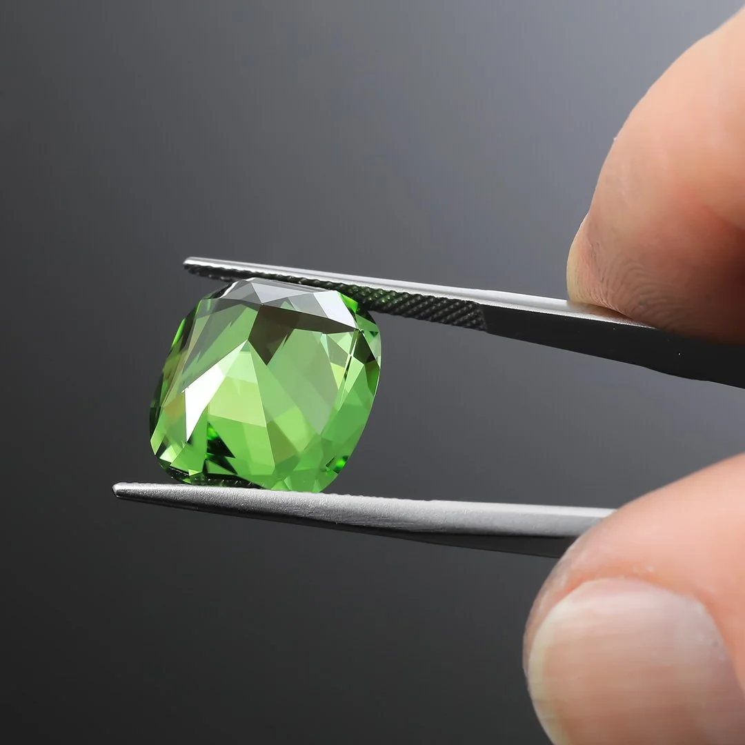 Burmese Peridot - Cushion Cut - 14.1ct