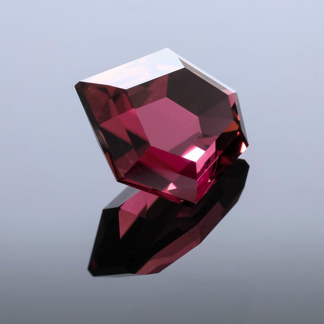 Pink Tourmaline - Freeform Hexagon Portrait Cut - 3.86ct
