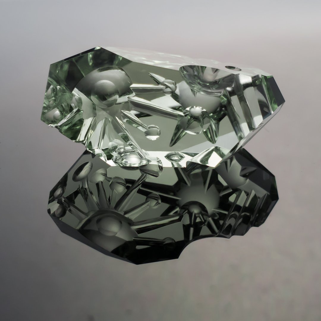 Bespoke Gems - Prasiolite - Psychonaut VIII - 44.12ct by Doug Menadue