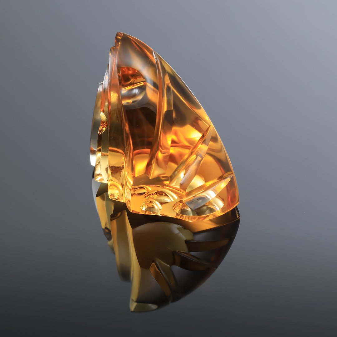 Citrine - Innerscape - 26.08ct - Bespoke gem carving by Doug Menadue, Sydney, Australia