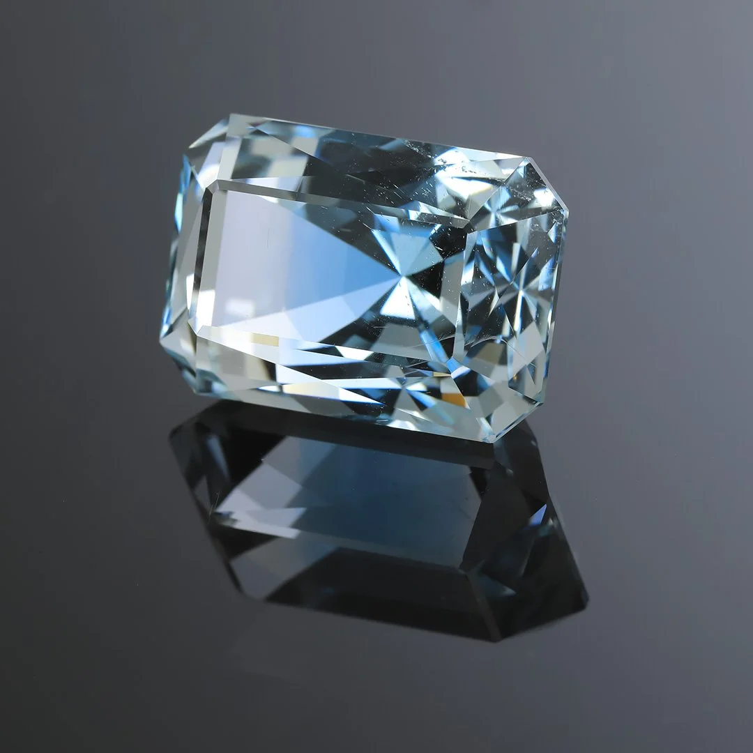 Australian O'Briens Creek Natural Blue Topaz - Scissor Step Alpha - 36.47ct