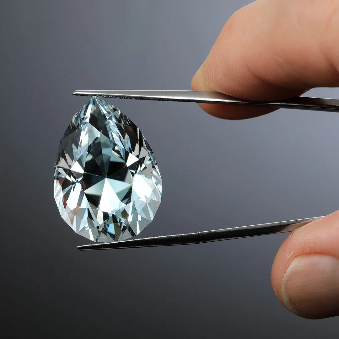 Australian O'Briens Creek Natural Blue Topaz - Supernova Pear - 43.06ct