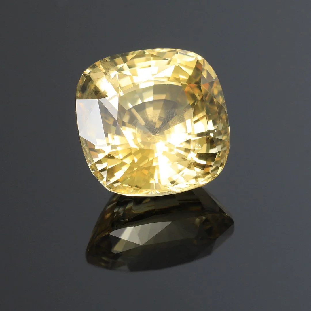 Sri Lankan Yellow Sapphire - Square Cushion Cut - 3.54ct