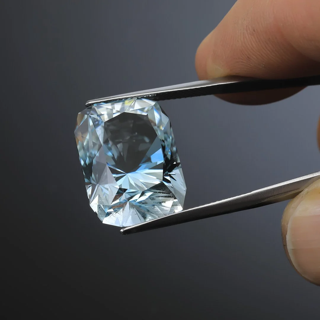 Australian O'Briens Creek Natural Blue Topaz - Signature #3 Cushion - 32.29ct