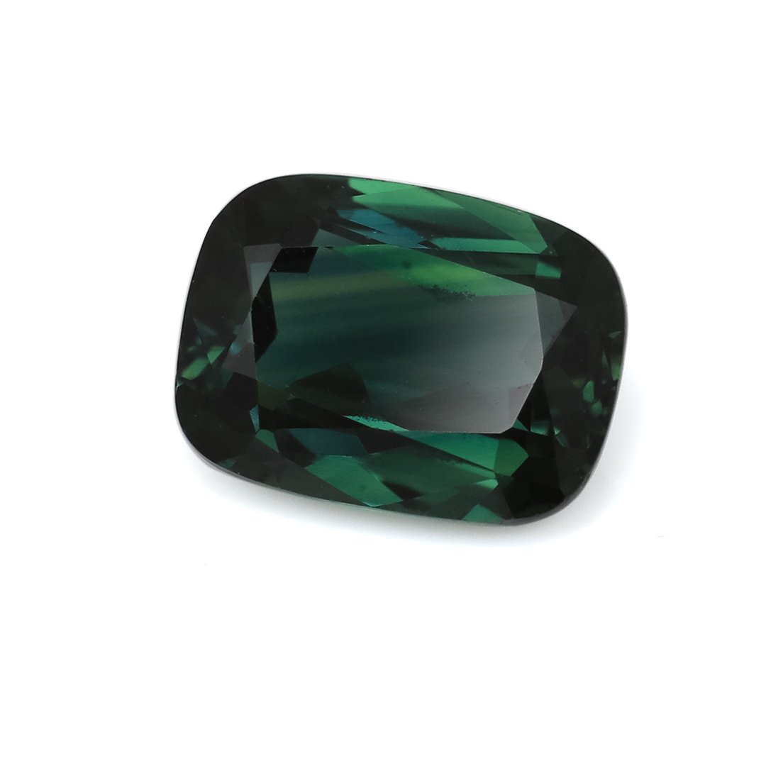 Bespoke Gems - Australian Green Blue Sapphire - Rectangle Cushion - 1.55ct