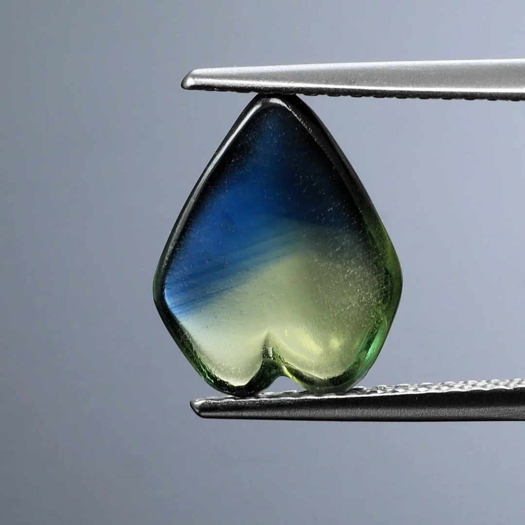 Australian Parti Sapphire - Skin Polish - Heart - 2.78ct