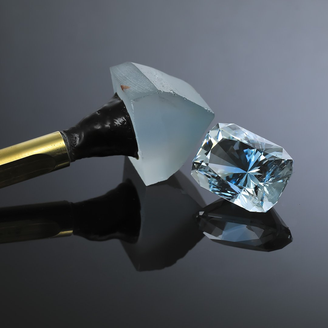 Australian O'Briens Creek Natural Blue Topaz - Signature #3 Cushion - 32.29ct