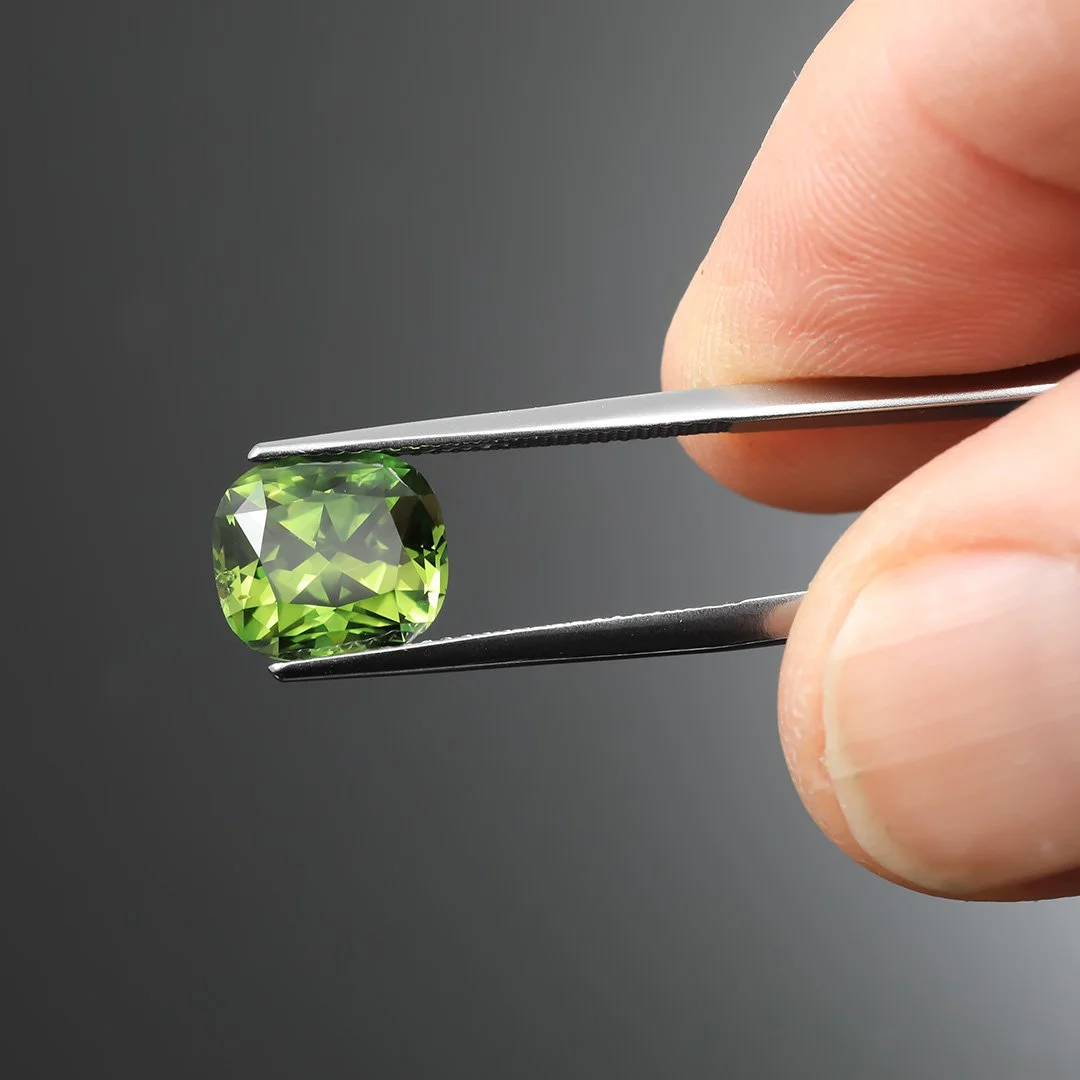 Australian Green Sapphire - Rectangle Cushion - 5.52ct