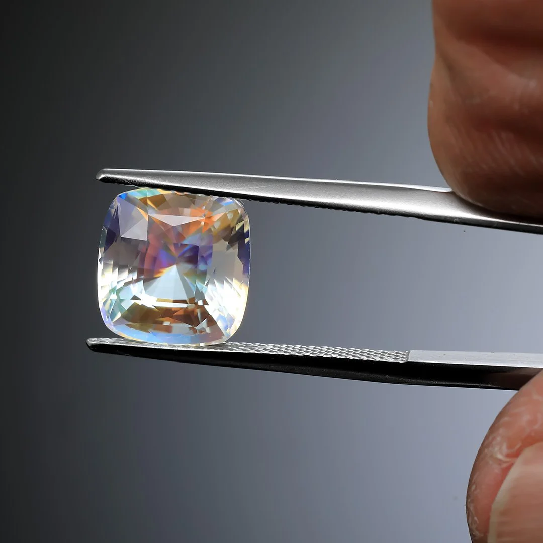 Madagascan Rainbow Moonstone - Cushion - 4.44ct