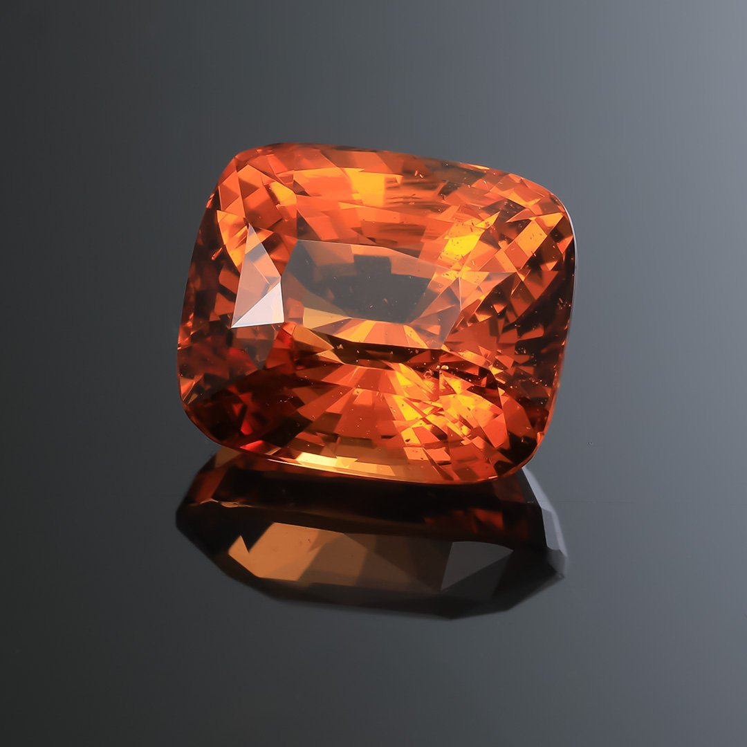 Nigerian Mandarin Orange Spessartite Garnet - Rectangle Cushion - 6.31ct