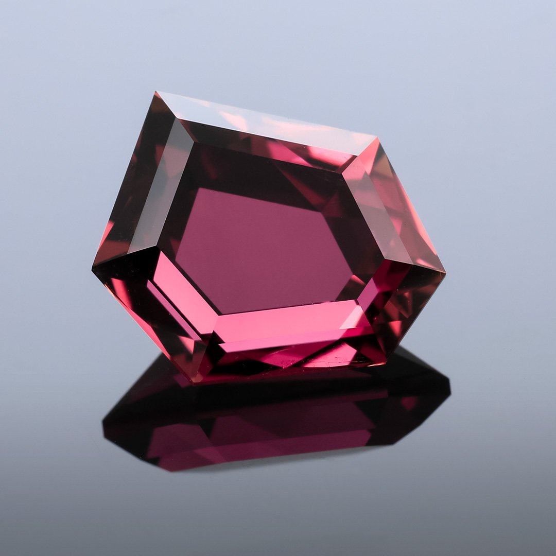 Pink Tourmaline - Freeform Hexagon Portrait Cut - 3.86ct