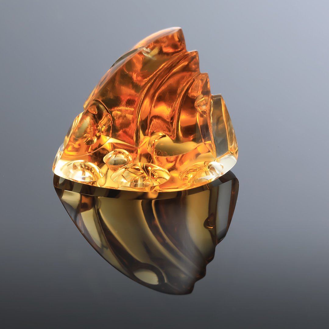 Citrine - Innerscape - 26.08ct - Bespoke gem carving by Doug Menadue, Sydney, Australia