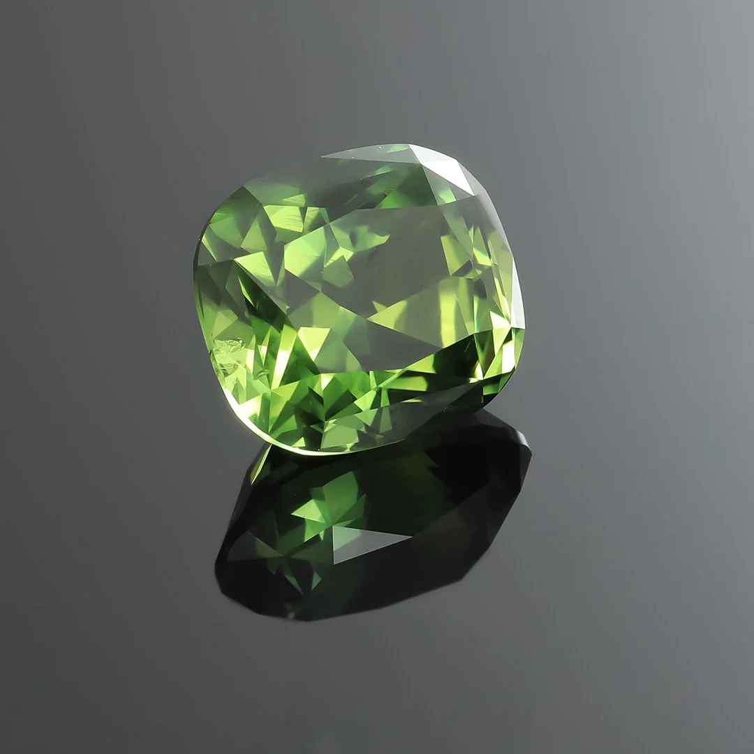 Australian Green Sapphire - Rectangle Cushion - 5.52ct