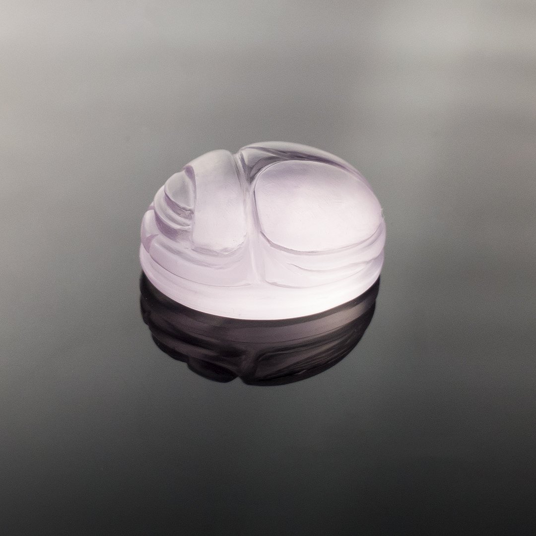 Gem Carving - Rose de France Amethyst - Scarab - 11.69ct by Doug Menadue