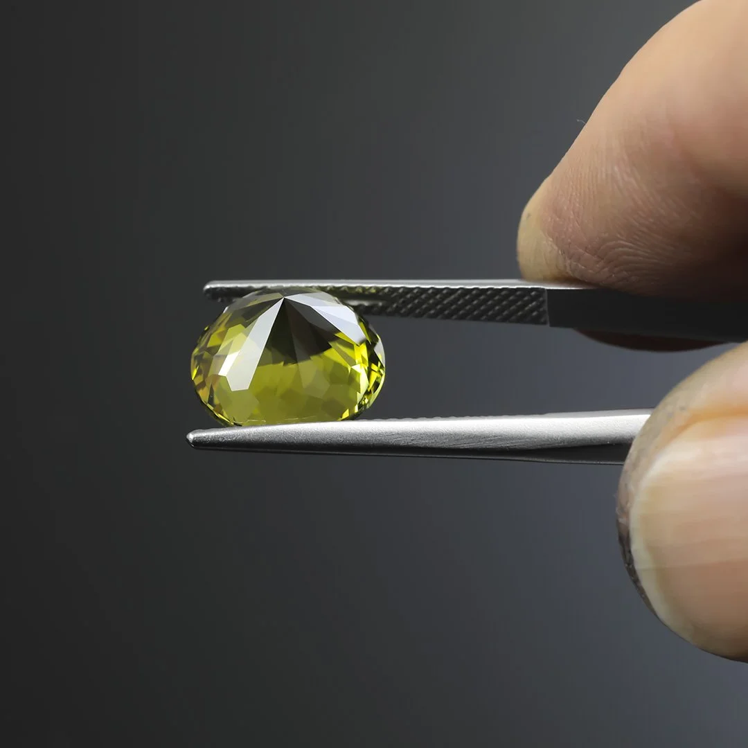 Nigerian Golden Green Chartreuse Sunset Tourmaline - Halo Flare - 6.27ct