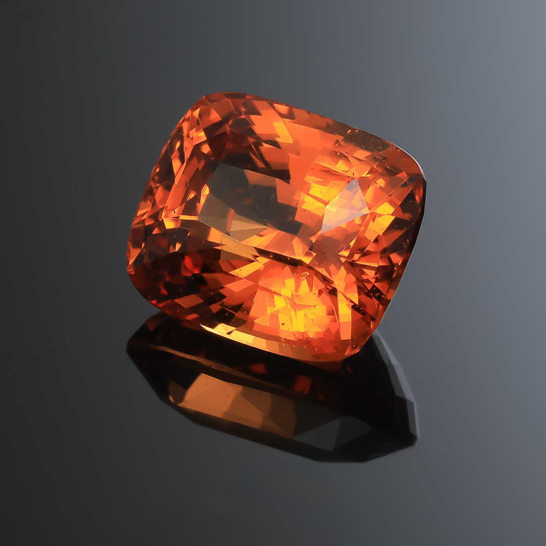 Nigerian Mandarin Orange Spessartite Garnet - Rectangle Cushion - 6.31ct