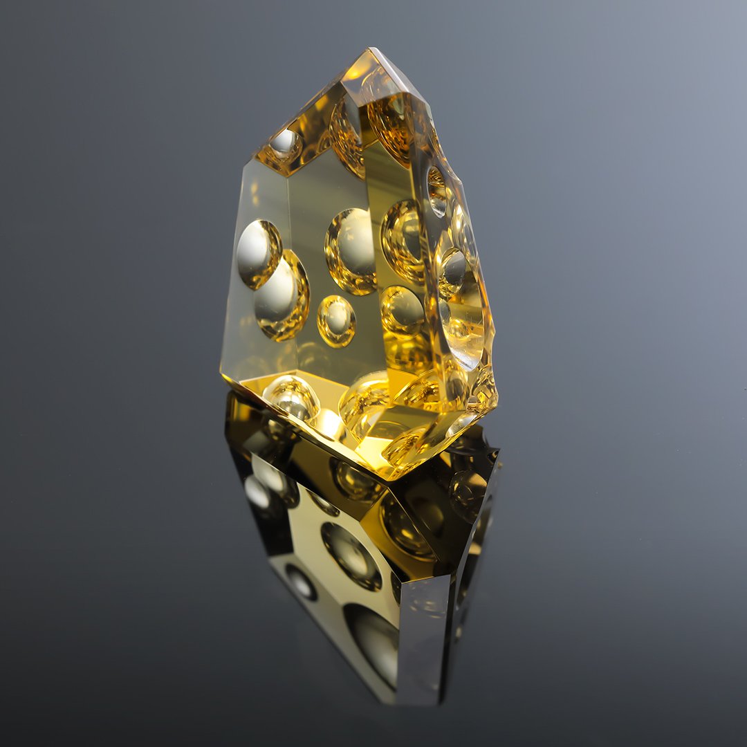 Citrine - Innerscape - 28.98ct - Bespoke gem carving by Doug Menadue, Sydney, Australia