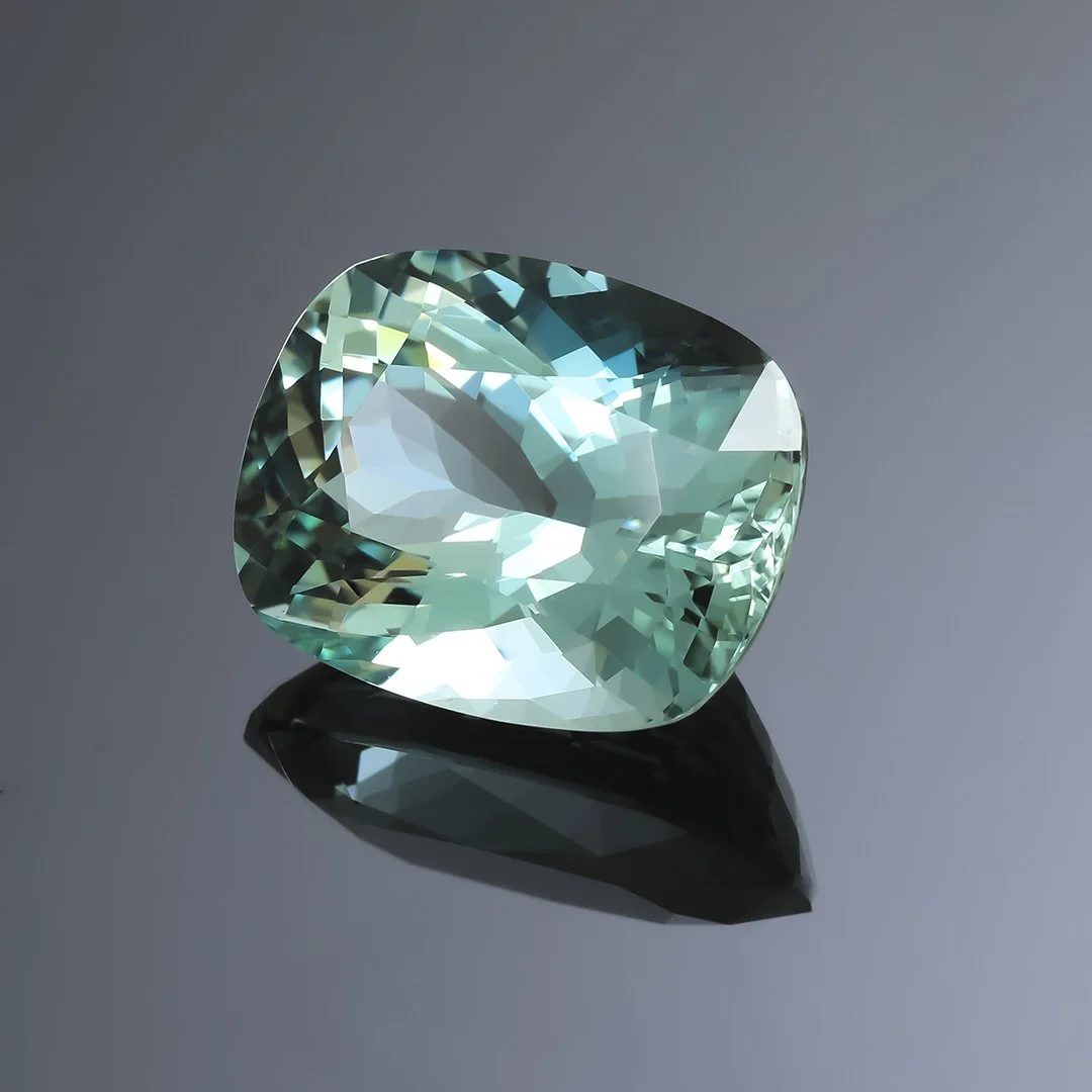 Madagascan Seafoam Green Beryl - Rectangle Cushion - 8.95ct