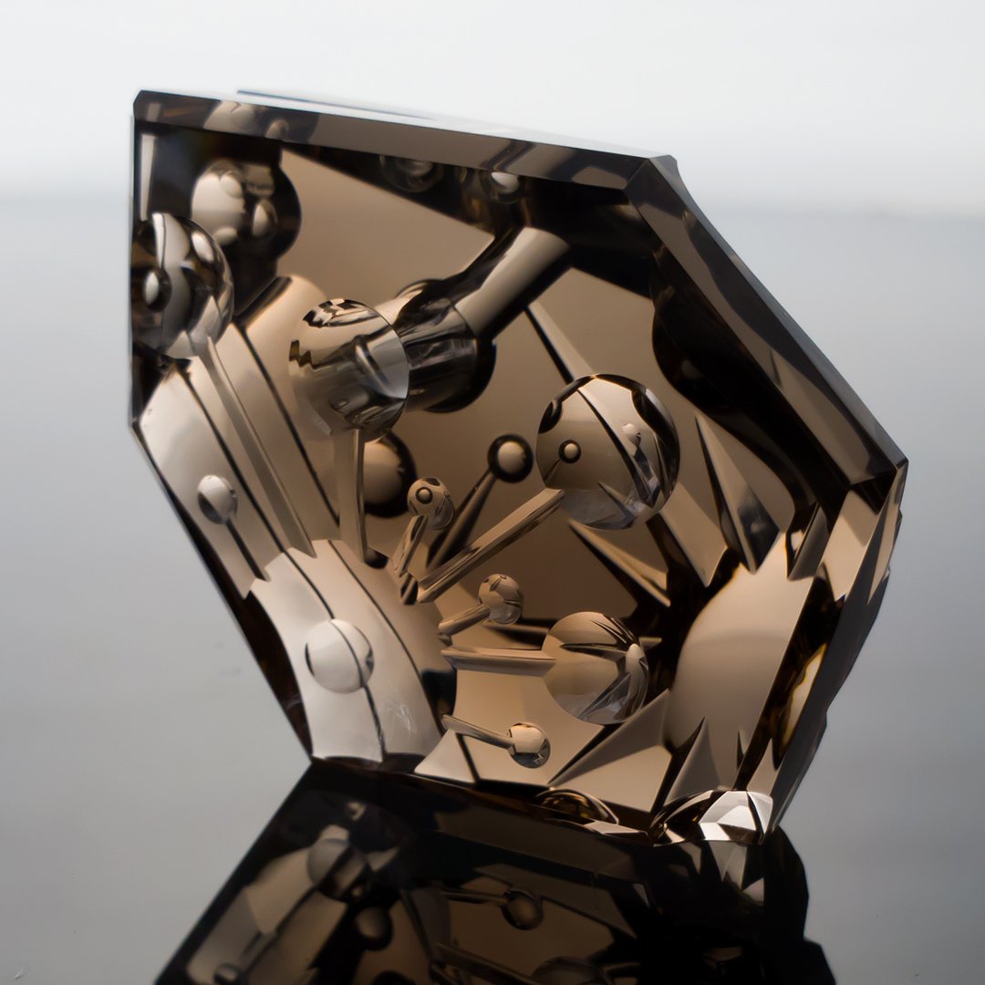 Bespoke Gems - Smokey Quartz - Psychonaut VII - Aurora - 148ct by Doug Menadue