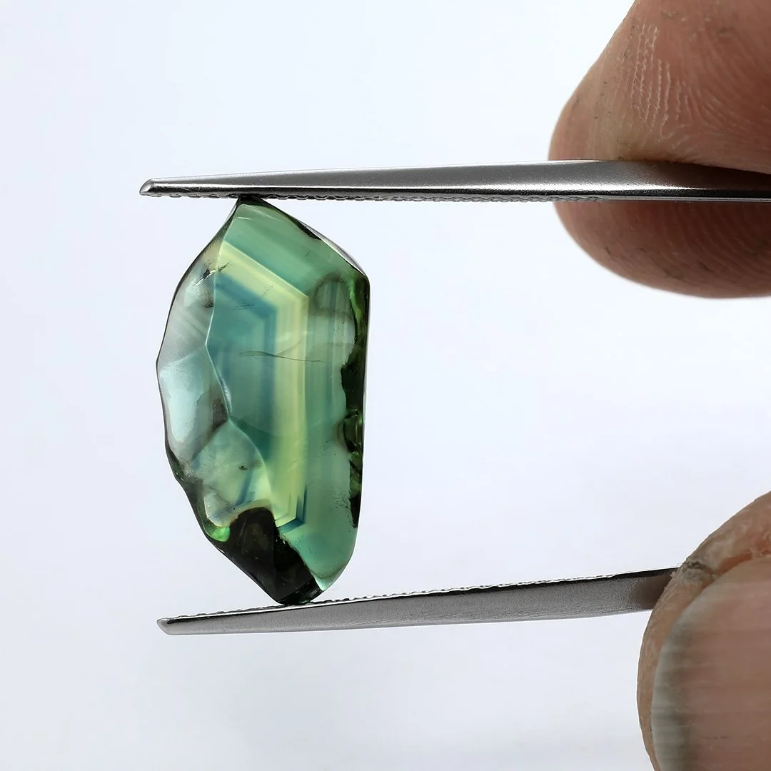 Australian Blue Green Sapphire - Skin Polish - 6.82ct