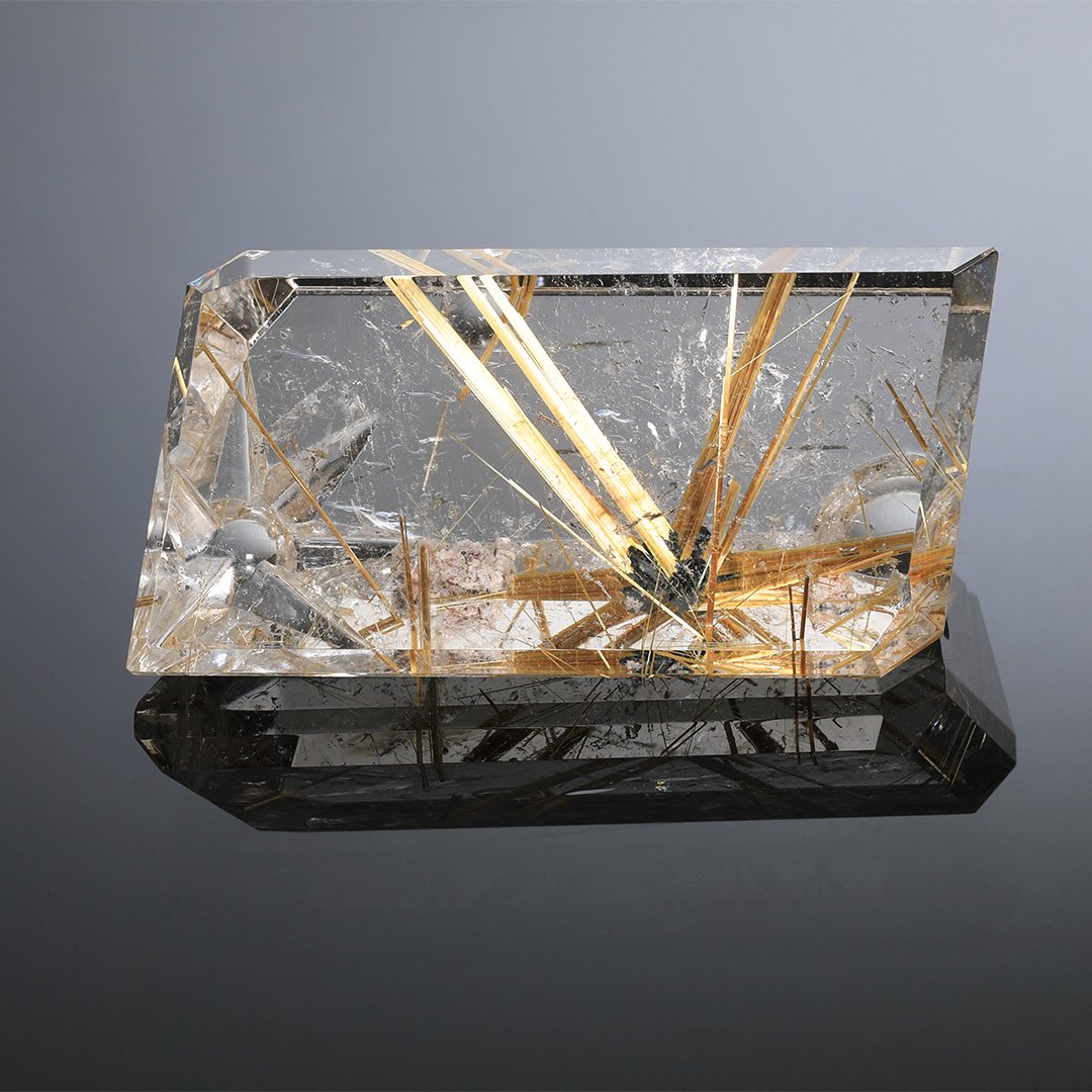 Brazilian Golden Rutilated Quartz - Carved Fantasy Cut - 115.45ct
