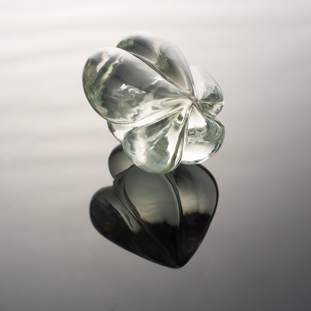 Gem Carving - Prasiolite - Bubble Bobble - 50.88ct by Doug Menadue