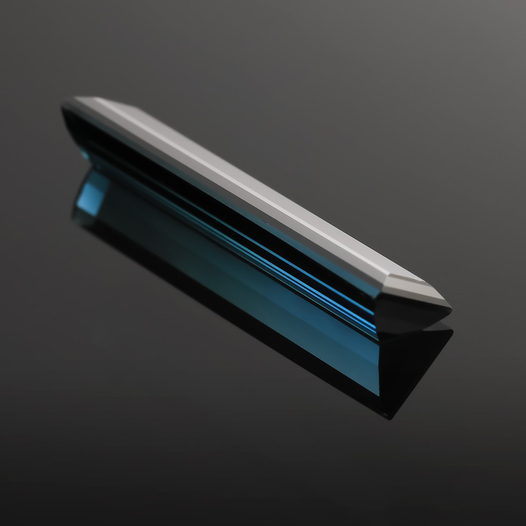 Blue Indicolite Tourmaline - Long Baguette Cut - 5.77ct