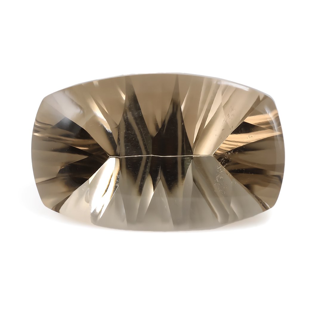 Smoky Quartz - Buff Top Concave Rectangle Cushion - 5.8ct by Doug Menadue