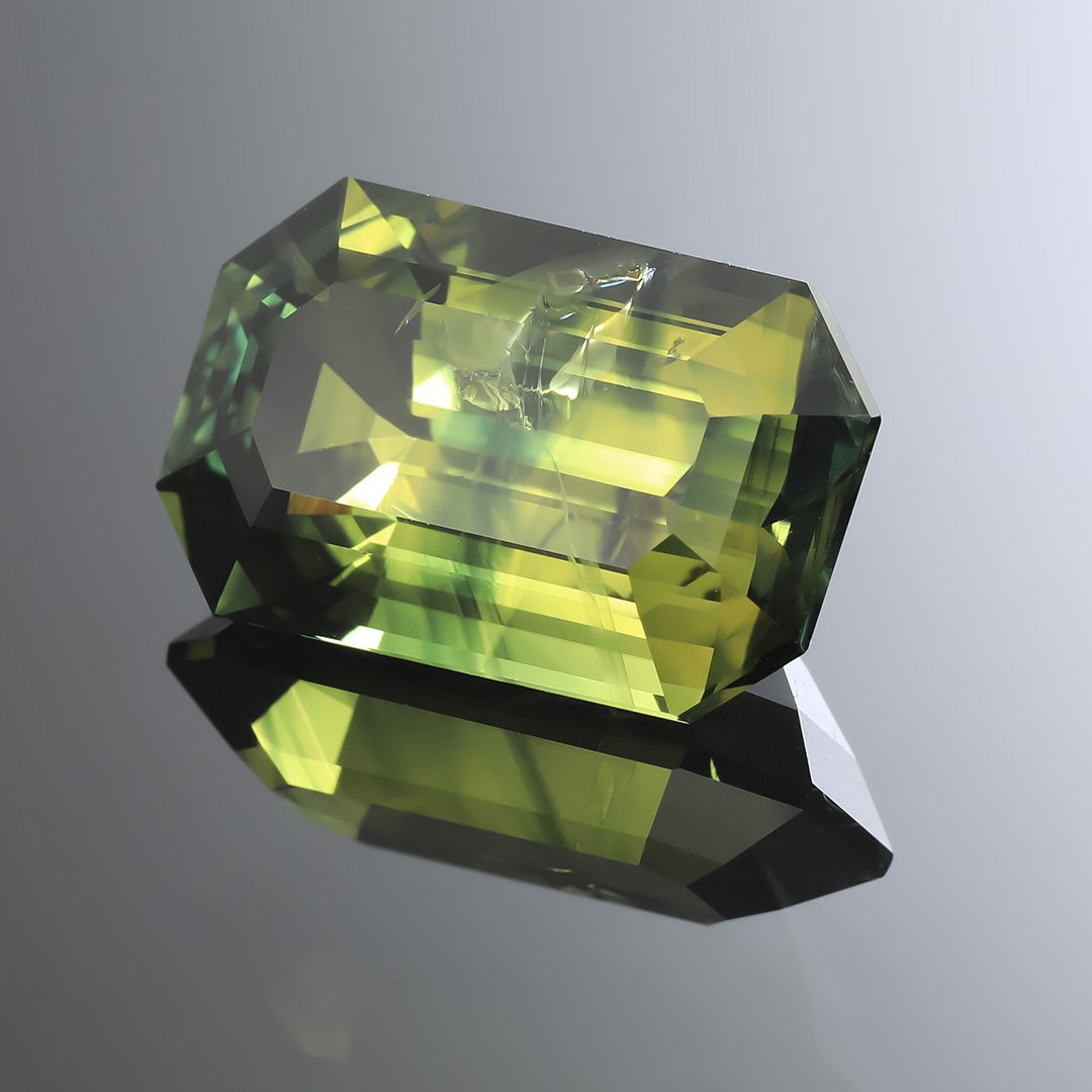 Australian Parti Sapphire - Emerald Cut - 21.66ct