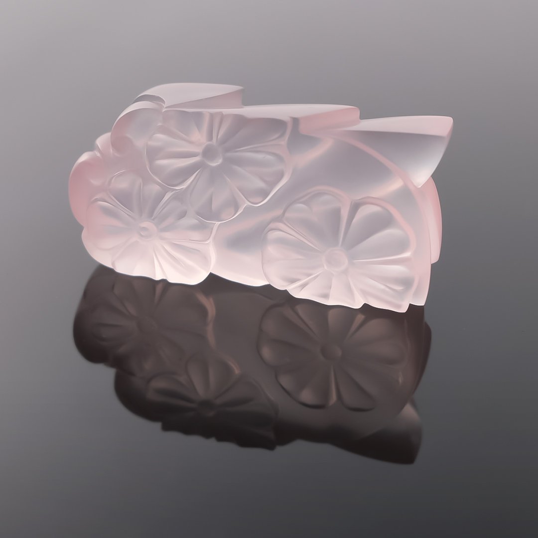 Bespoke Gems - Rose Quartz - Sakura Waterfall - 98.36ct by Doug Menadue