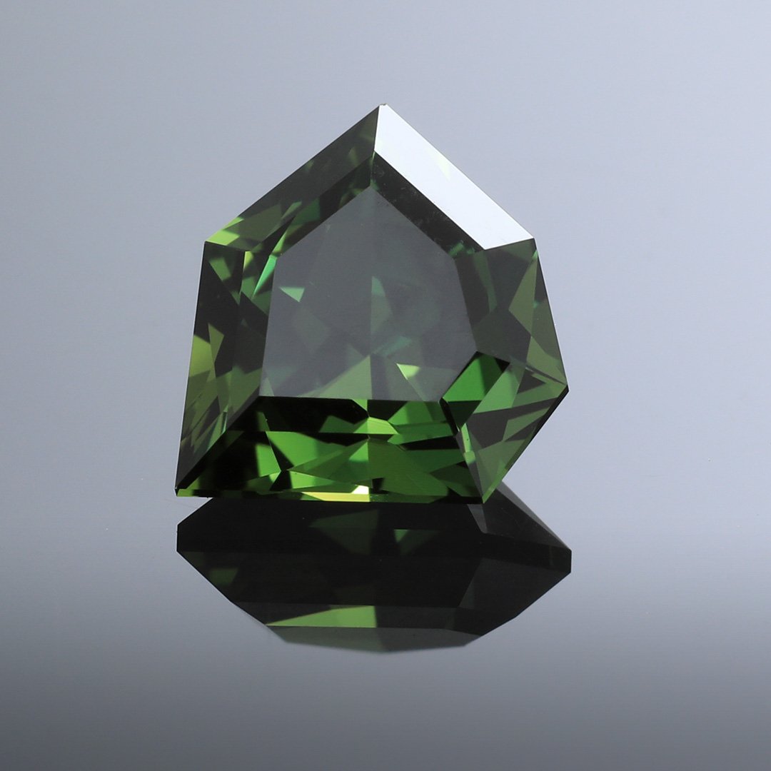 Australian Green Sapphire - Freeform Hexagon - 1.65ct