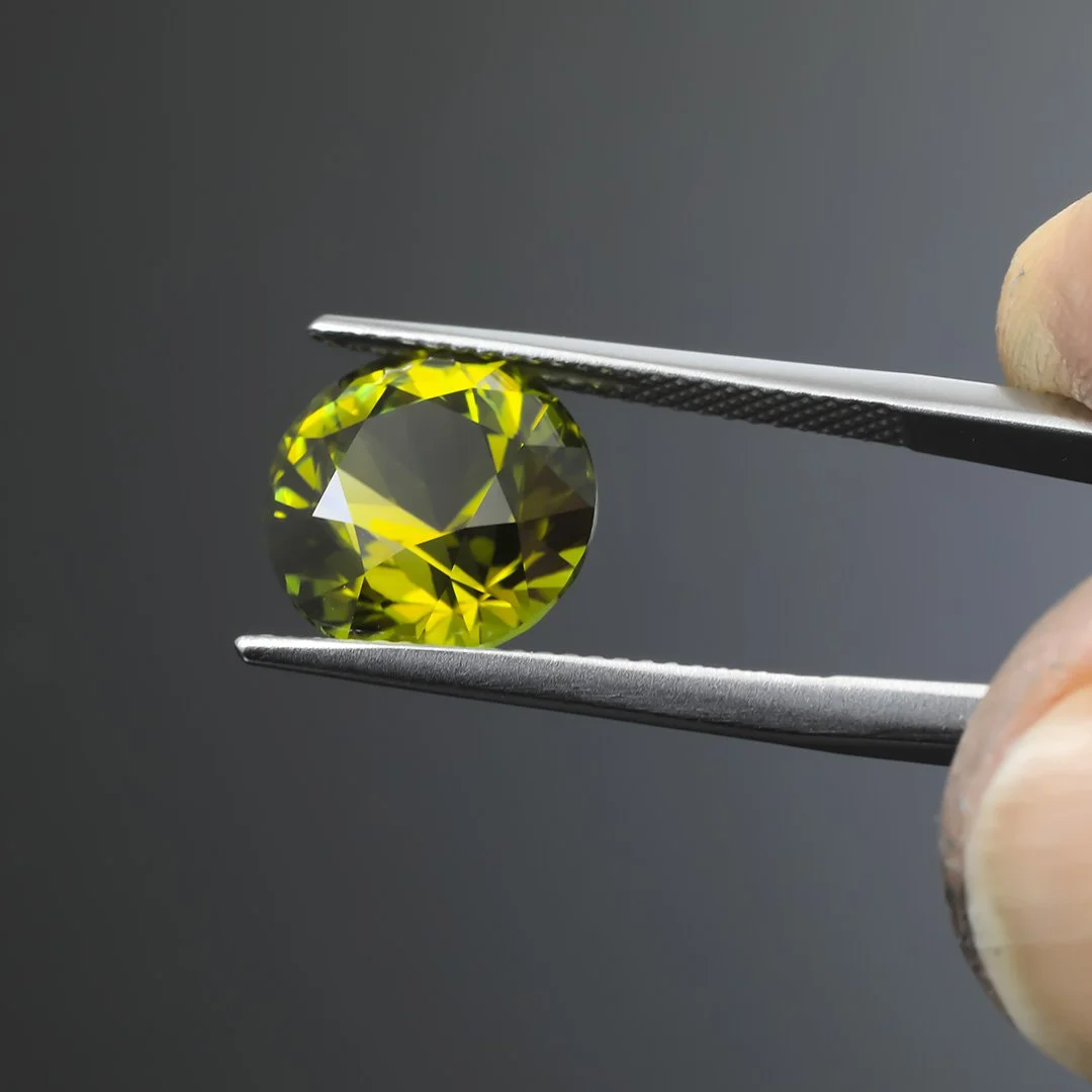 Nigerian Golden Green Chartreuse Sunset Tourmaline - Halo Flare - 6.27ct