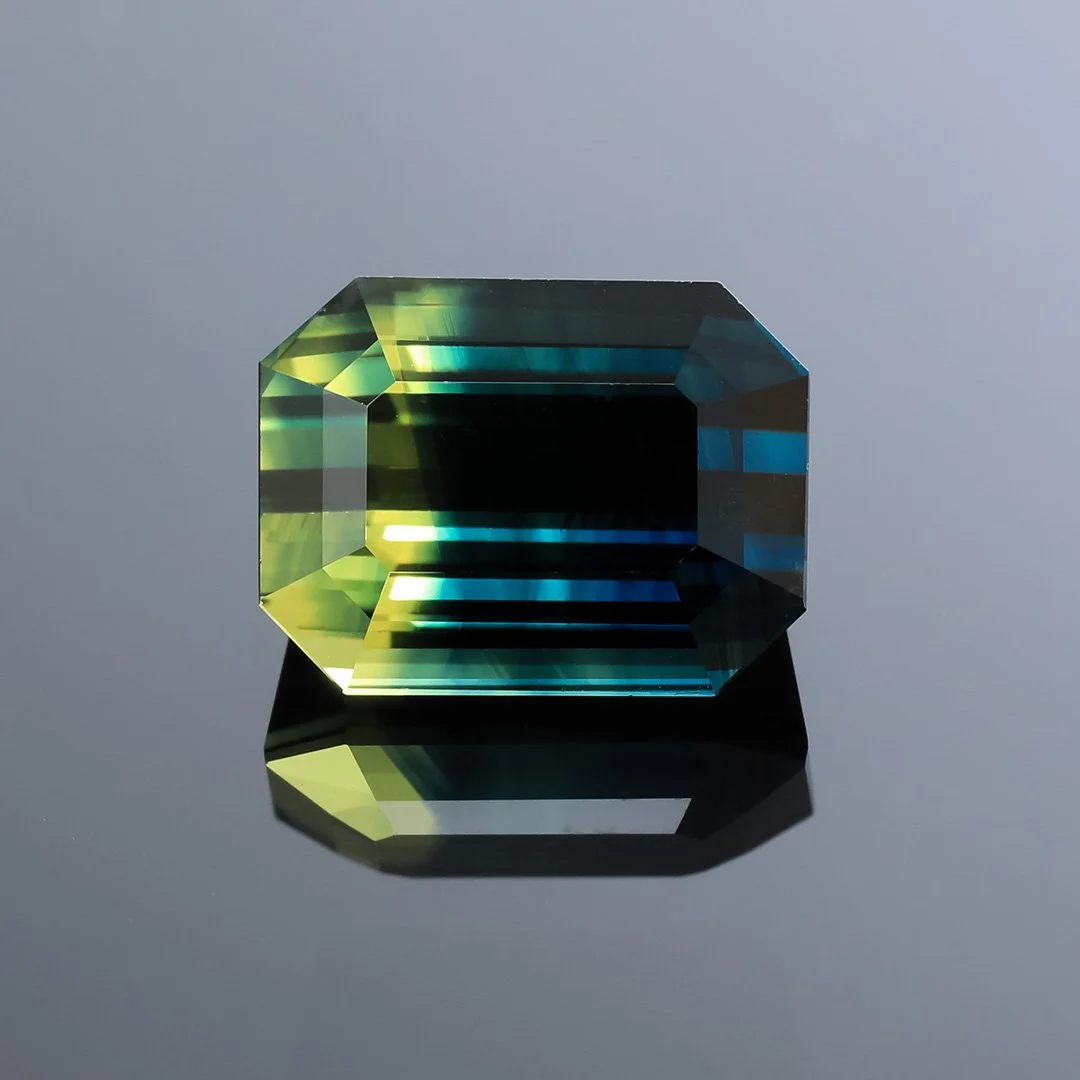 Australian Parti Sapphire - Emerald Cut - 5.74ct