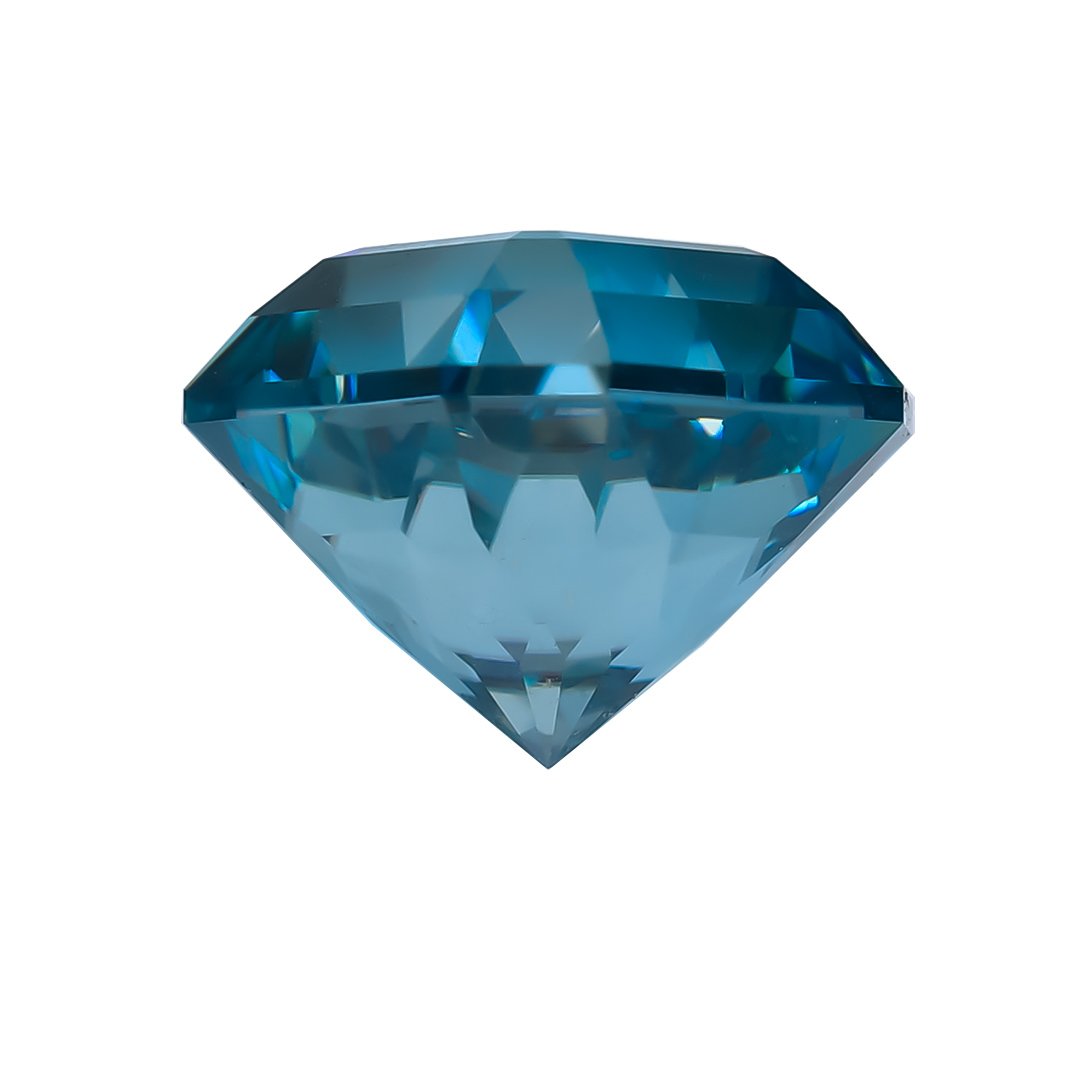 Bespoke Gems - Blue Zircon - Square Brilliant - 5.03ct by Doug Menadue