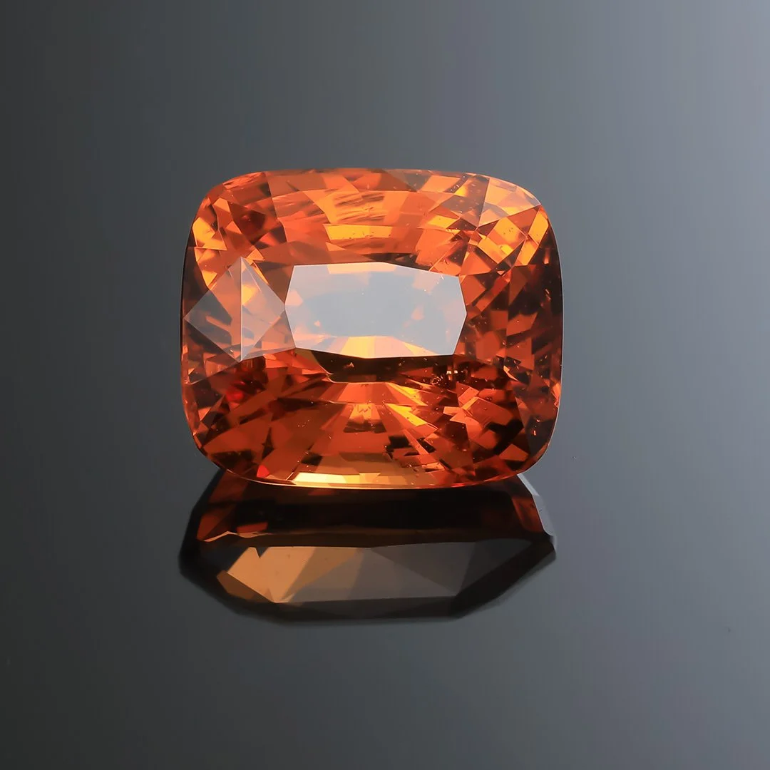 Nigerian Mandarin Orange Spessartite Garnet - Rectangle Cushion - 6.31ct