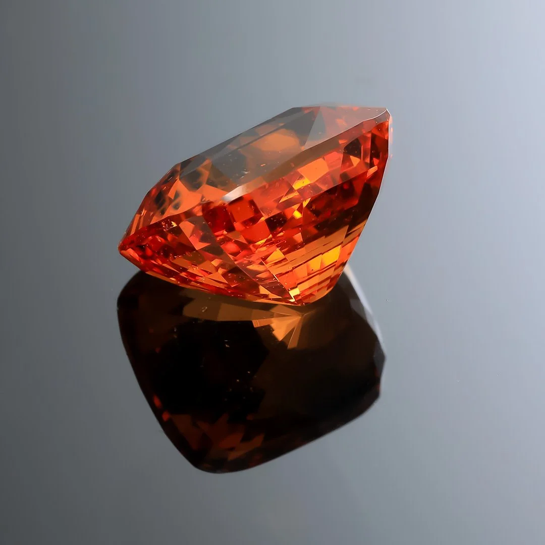 Nigerian Mandarin Orange Spessartite Garnet - Rectangle Cushion - 6.31ct