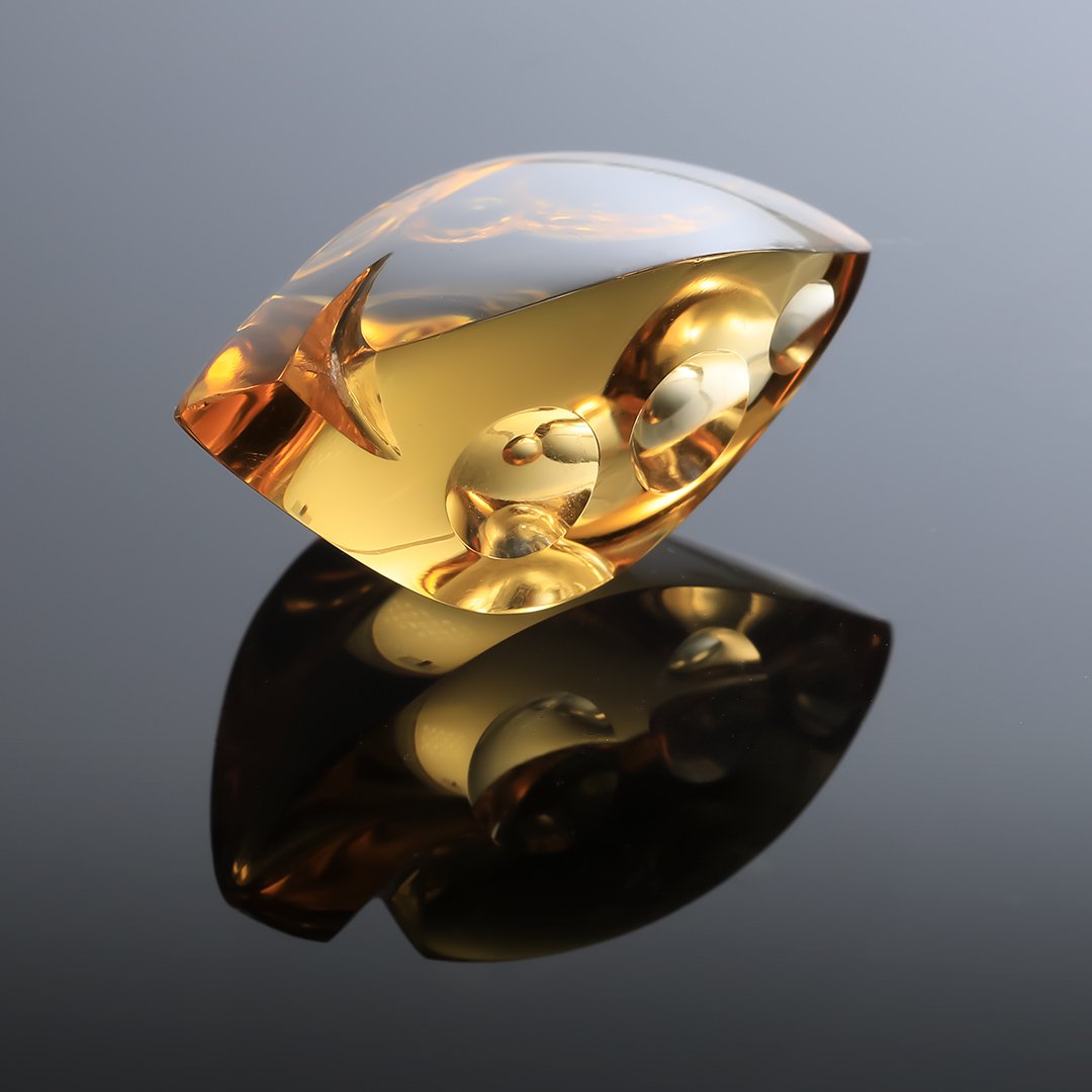 Citrine - Innerscape Ember - 23.43ct - Gem Carving by Doug Menadue, Sydney Australia