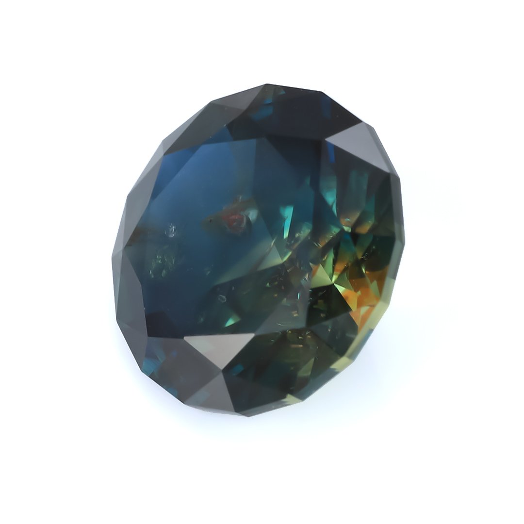 Bespoke Gems - Australian Parti Sapphire - Round Brilliant - 3.39ct