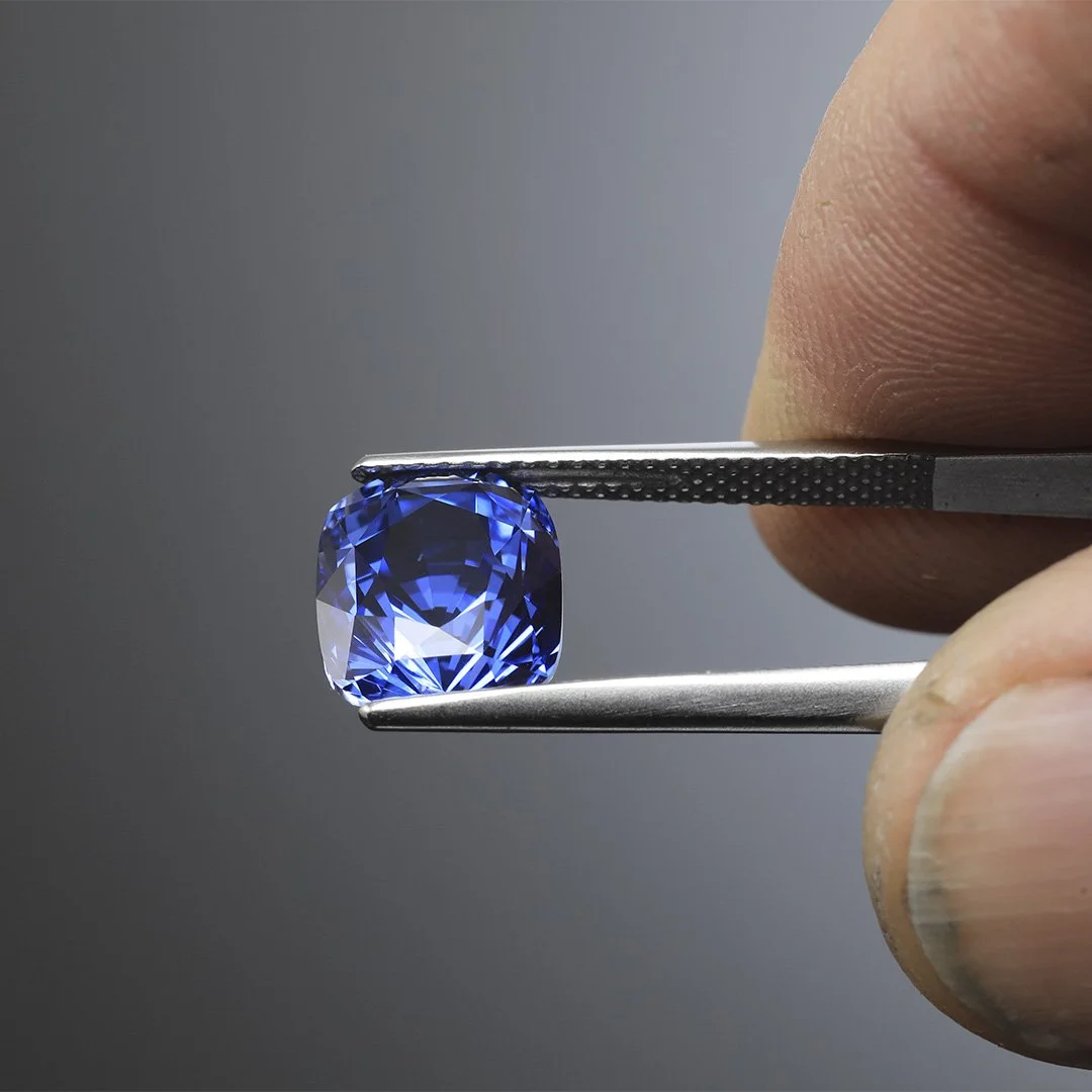 Ceylon Blue Sapphire - Rectangle Cushion - 6.34ct