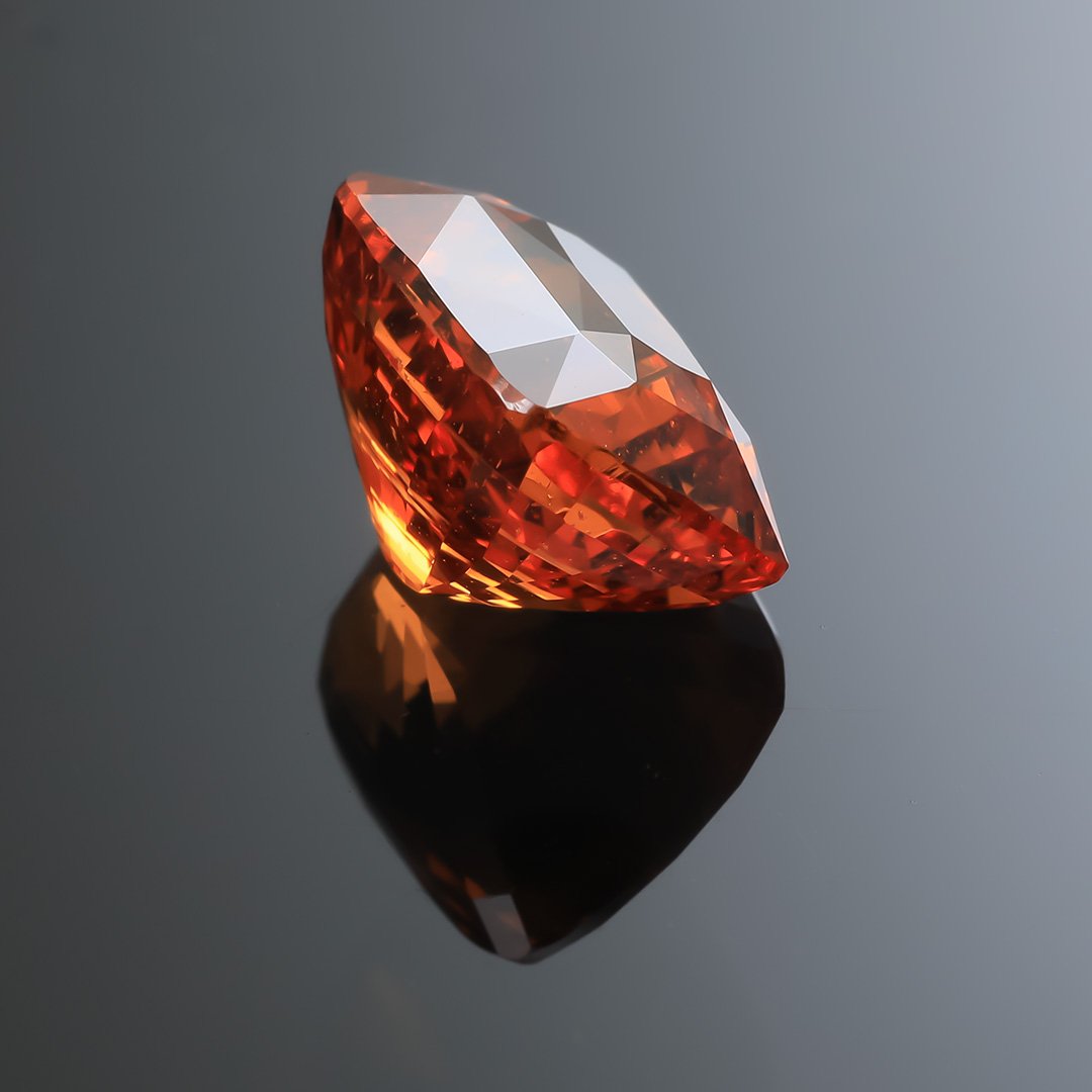 Nigerian Mandarin Orange Spessartite Garnet - Rectangle Cushion - 6.31ct