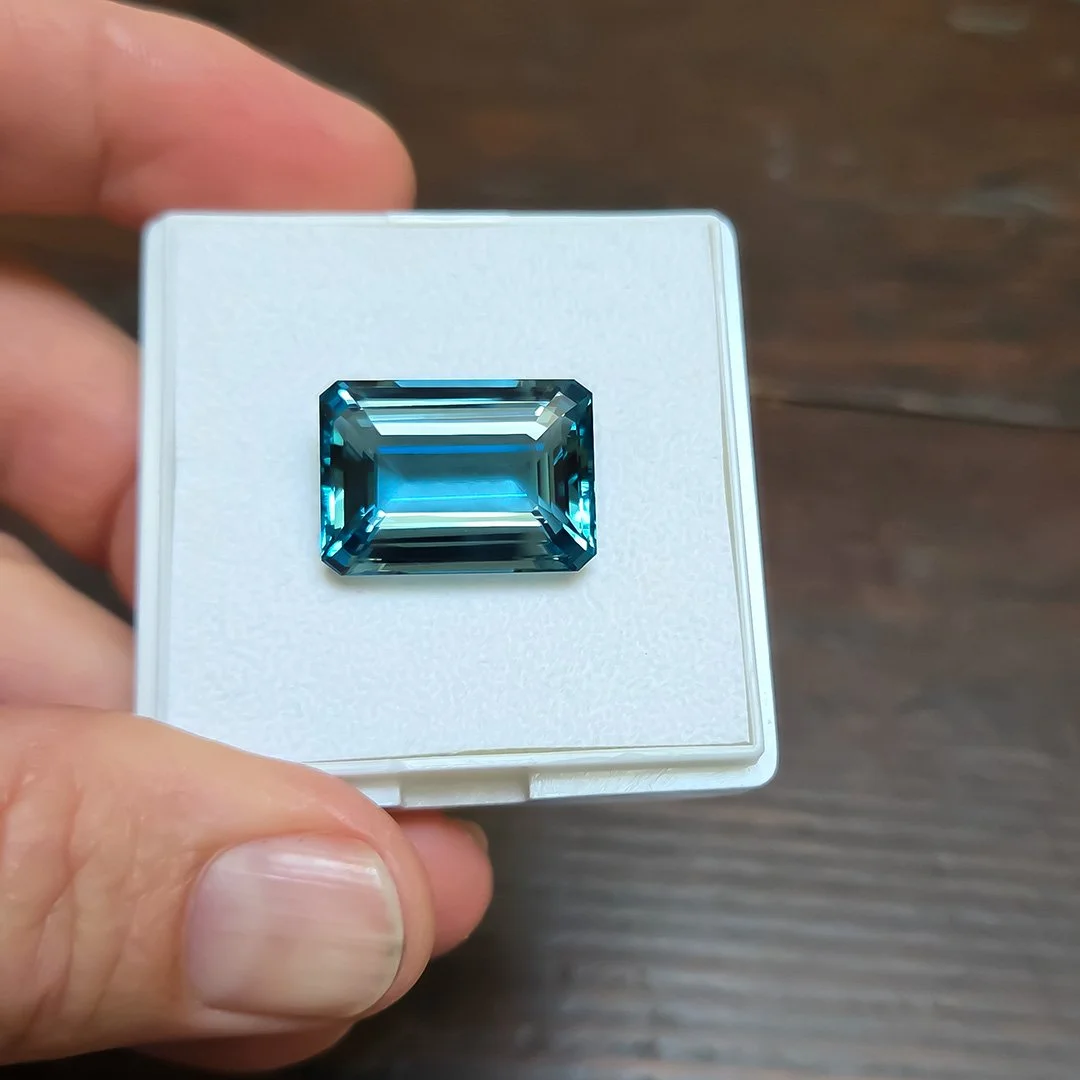 Madagascan Santa Maria Blue Aquamarine - Emerald Cut - 26.58ct